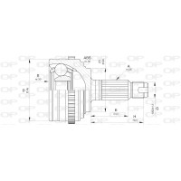 CVJ5605.10 OPEN PARTS Шарнирный комплект, Привідний вал