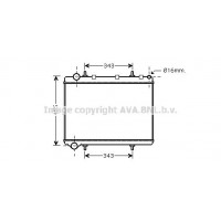 PE2259 AVA QUALITY COOLING Радіатор охолодження двигуна