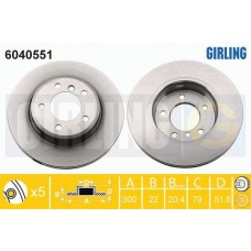6040551 GIRLING Гальмівний диск