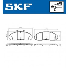 VKBP 80526 SKF Комплект гальмівних колодок дисковий гальм