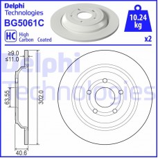 BG5061C DELPHI Гальмівний диск