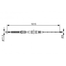 1 987 482 328 BOSCH Тросик, cтояночный тормоз