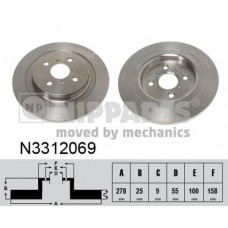 N3312069 NIPPARTS Гальмівний диск