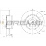 CD8683S BREMSI Гальмівний диск