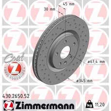 430.2650.52 ZIMMERMANN Гальмівний диск