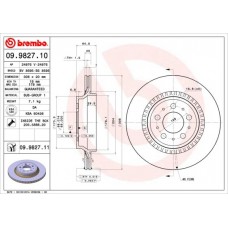 09.9827.11 BREMBO Гальмівний диск