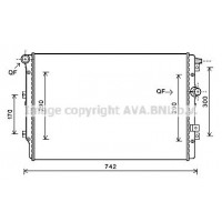 VN2362 AVA QUALITY COOLING Радіатор охолодження двигуна