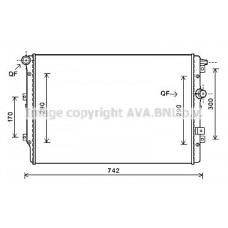 VN2362 AVA QUALITY COOLING Радіатор охолодження двигуна