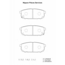 K361A03 NPS Комплект гальмівних колодок дисковий гальм