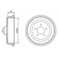 0 986 477 185 BOSCH Гальмівний барабан