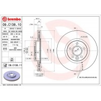 09.C138.11 BREMBO Гальмівний диск