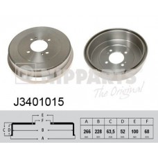 J3401015 NIPPARTS Гальмівний барабан