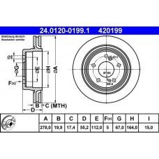 24.0120-0199.1 ATE Гальмівний диск