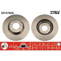 DF4760S TRW Гальмівний диск