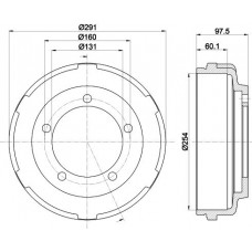 8DT 355 300-461 HELLA PAGID Гальмівний барабан