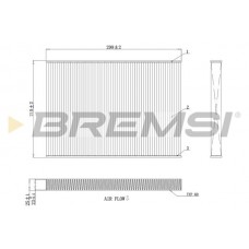 FC0412 BREMSI Фільтр повітря у внутрішньому просторі