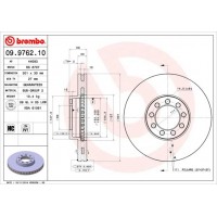 09.9762.10 BREMBO Гальмівний диск
