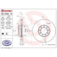 09.9762.10 BREMBO Гальмівний диск