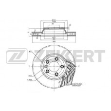 BS-5784 ZEKKERT Гальмівний диск