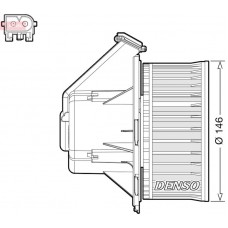 DEA17032 DENSO Вентилятор салону