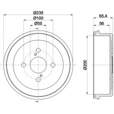 8DT 355 301-501 HELLA PAGID Гальмівний барабан