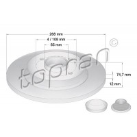 722 600 TOPRAN Гальмівний диск