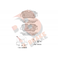 RB2360 R BRAKE Комплект гальмівних колодок дисковий гальм