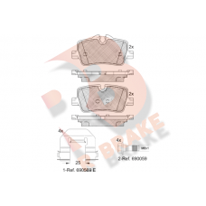 RB2360 R BRAKE Комплект гальмівних колодок дисковий гальм
