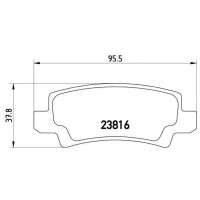 P 83 065 BREMBO Комплект гальмівних колодок дисковий гальм