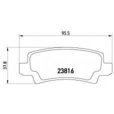 P 83 065 BREMBO Комплект гальмівних колодок дисковий гальм