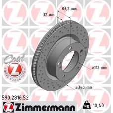 590.2816.52 ZIMMERMANN Гальмівний диск