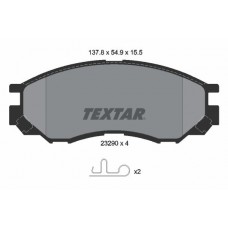 2329002 TEXTAR КомплеК т гальмівних колодок, дискове гальмо