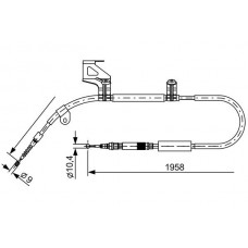 1 987 477 603 BOSCH Тросик, cтояночный тормоз