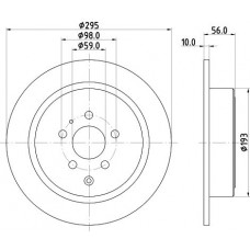 8DD 355 104-461 HELLA Гальмівний диск