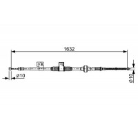 1 987 482 519 BOSCH Тросик, cтояночный тормоз