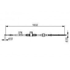 1 987 482 519 BOSCH Тросик, cтояночный тормоз
