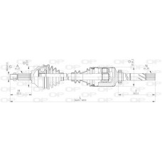 DRS6230.00 OPEN PARTS Привідний вал