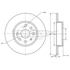 TX 71-52 TOMEX Brakes Гальмівний диск