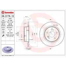 08.5178.10 BREMBO Гальмівний диск