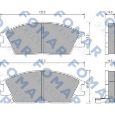 FO 648581 FOMAR Friction КомплеК т гальмівних колодок, дискове гальмо