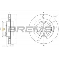 CD8434V BREMSI Гальмівний диск