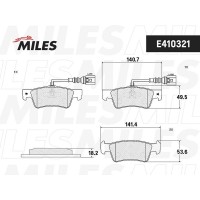 E410321 MILES Комплект гальмівних колодок дисковий гальм