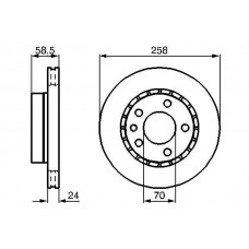 0 986 478 265 BOSCH Гальмівний диск