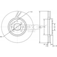 TX 71-20 TOMEX Brakes Гальмівний диск