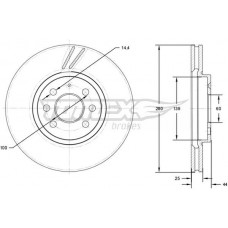 TX 71-20 TOMEX Brakes Гальмівний диск
