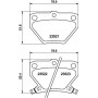 8DB 355 017-221 HELLA Комплект гальмівних колодок, дискове гальмо