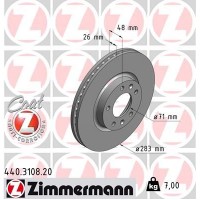 440.3108.20 ZIMMERMANN Гальмівний диск