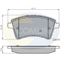CBP01707 COMLINE Комплект гальмівних колодок дисковий гальм