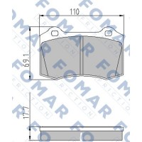 FO 699184 FOMAR Friction Комплект гальмівних колодок дисковий гальм