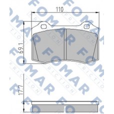 FO 699184 FOMAR Friction Комплект гальмівних колодок дисковий гальм